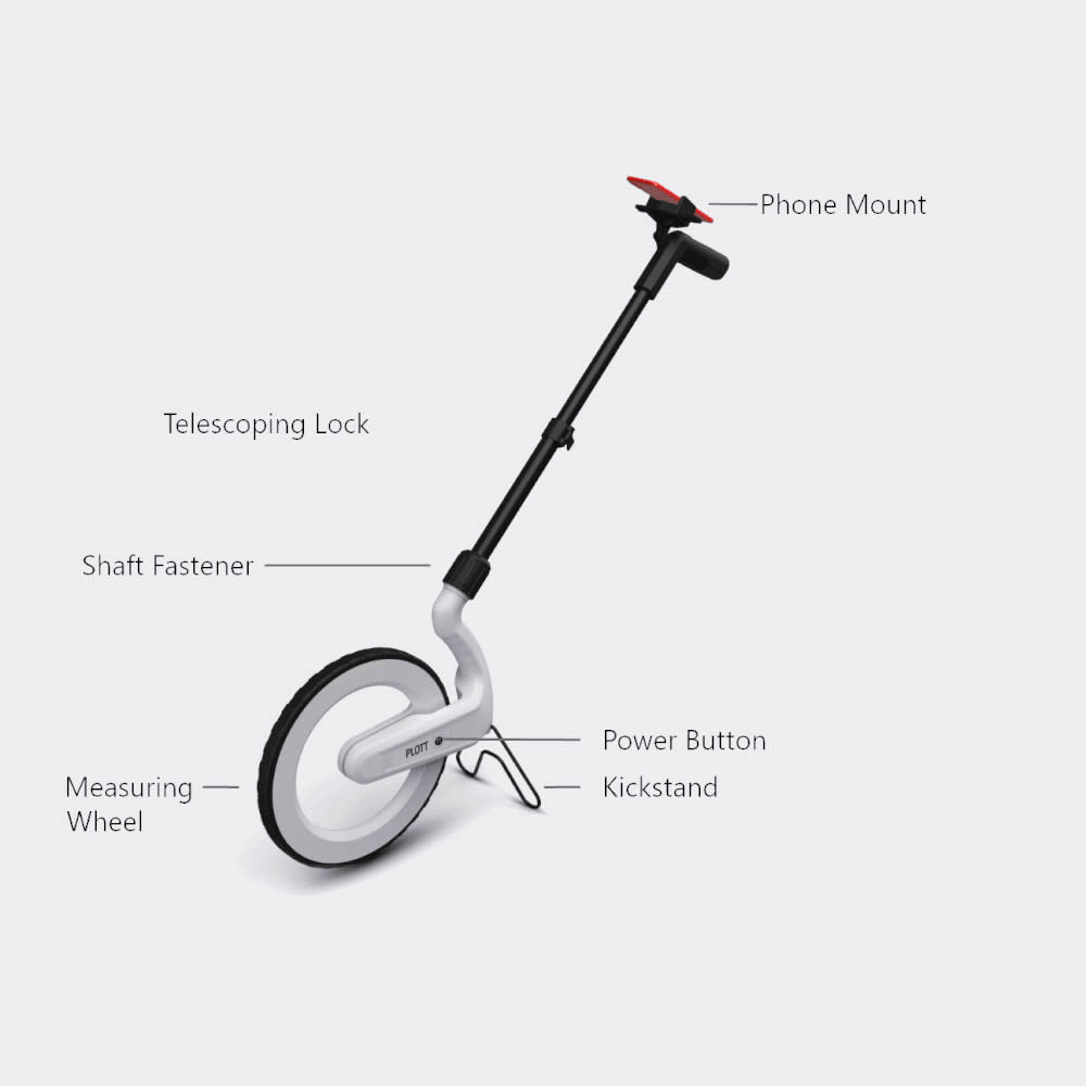 Lundkarteラントカルテ Carta Mapping & Measuring Wheel w/ Marking Spray Attachment