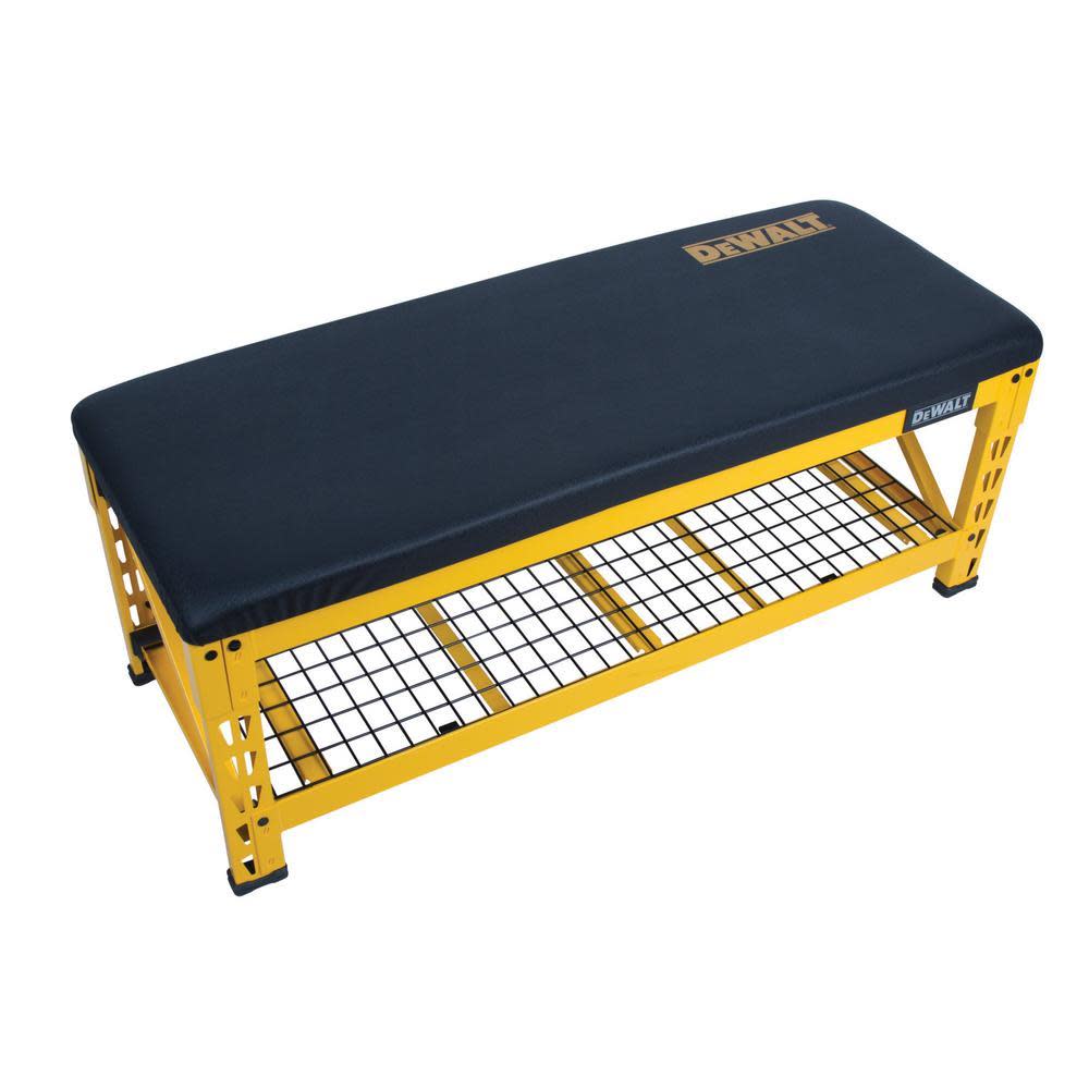 

DEWALT Garage Bench with Wire Grid Storage Shelf