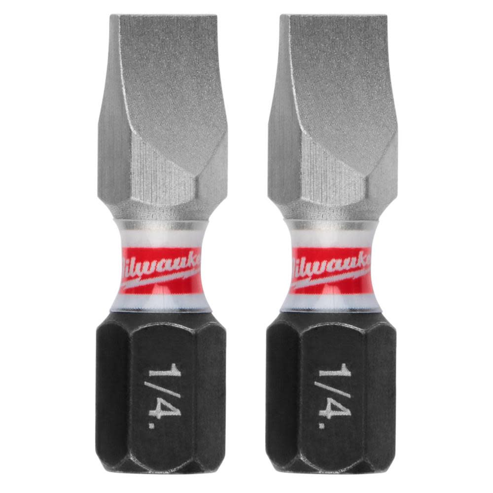 Milwaukee SHOCKWAVE 2-Piece Impact Slotted 1/4 in. Insert Bits