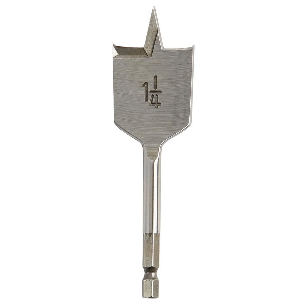 Milwaukee Flat Boring Bit, 1-1/4 Inch x 4-1/2 Inch