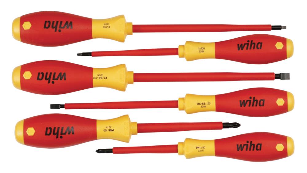 

Wiha Insulated SoftFinish Cushion Grip Screwdrivers Set 6 Piece