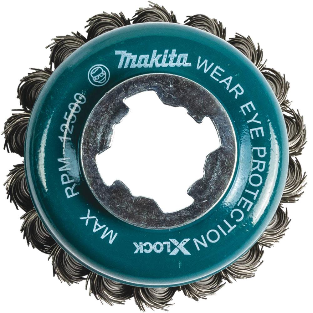 

Makita X-LOCK 3-1/8" Carbon Steel Knot Wire Cup Brush