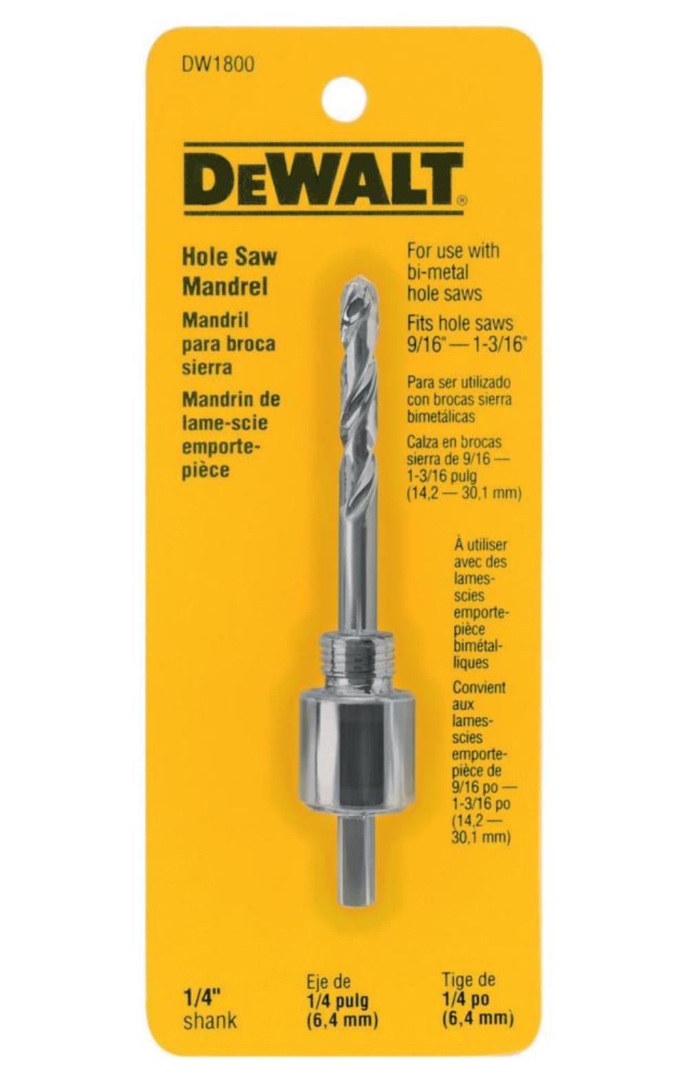 

DEWALT 1/4" Bi Metal Mandrel