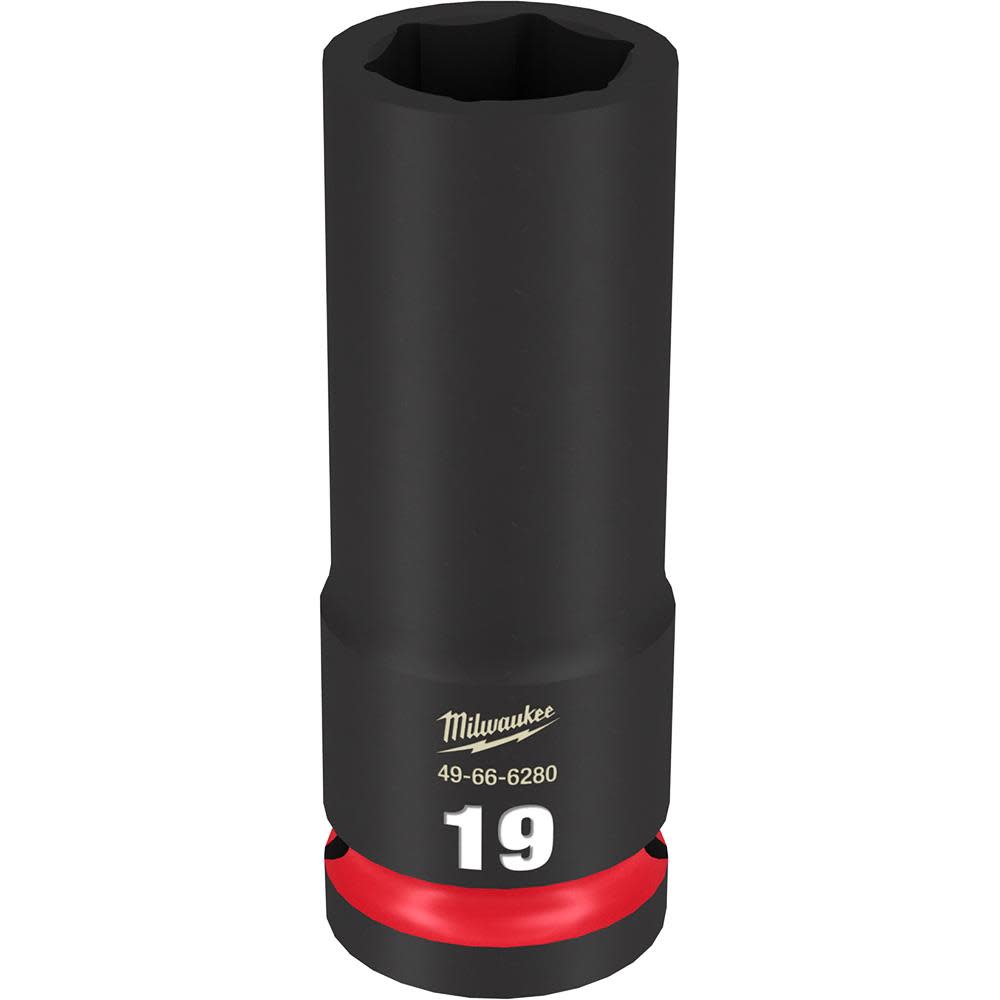 

Milwaukee SHOCKWAVE Impact Duty Socket 1/2" Drive 19MM Deep 6 Point