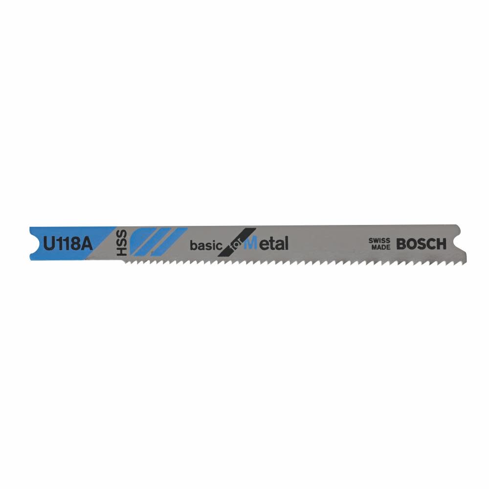 

Bosch 5 pc. 3-1/8 In. 17-24P TPI Basic for Metal U-shank Jig Saw Blades