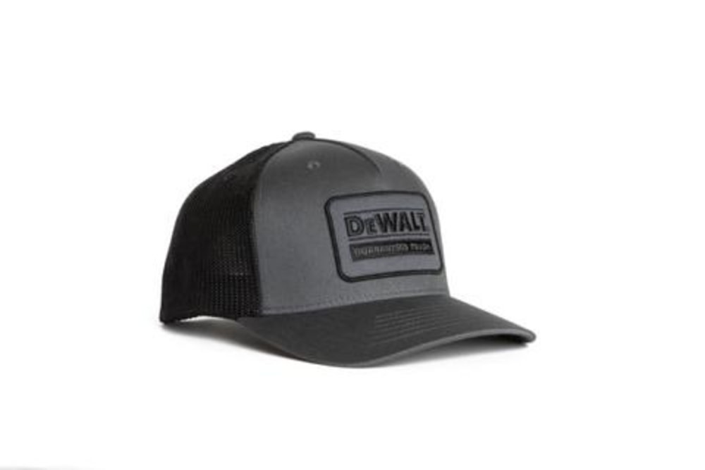 

DEWALT Oakdale Trucker Hat with Patch Grey and Black Mesh