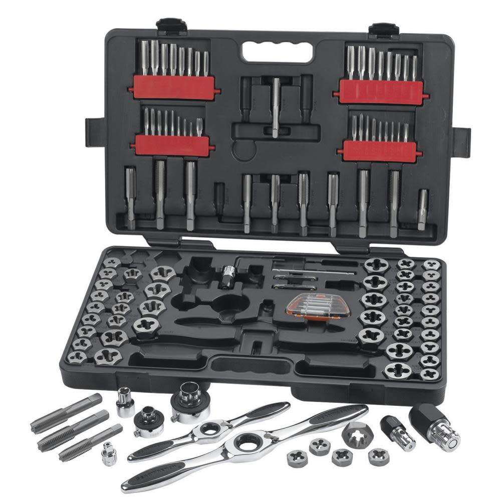 

GEARWRENCH Tap and Die Drive Tool Set 114 pc. SAE/Metric Large Ratcheting