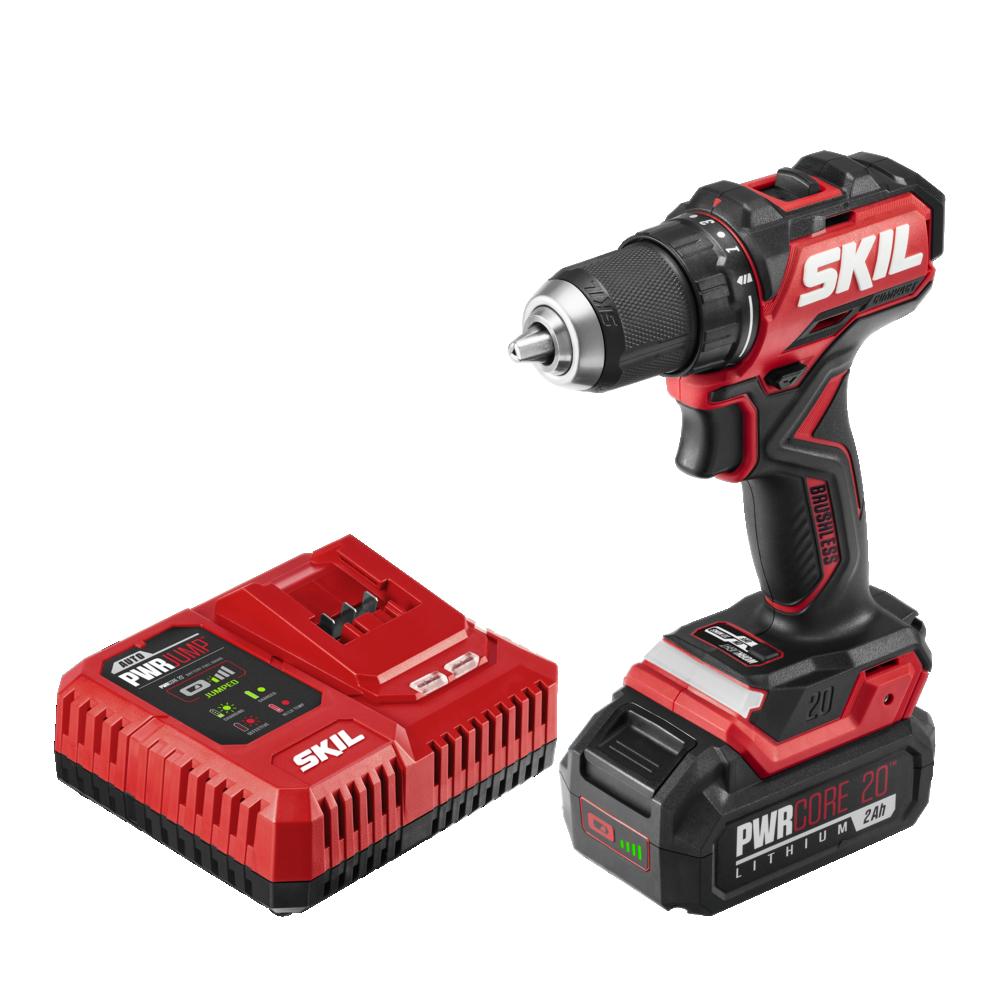 SKIL PWR CORE 20 1 2 in 20V Compact Drill Driver Kit DL6293B 10