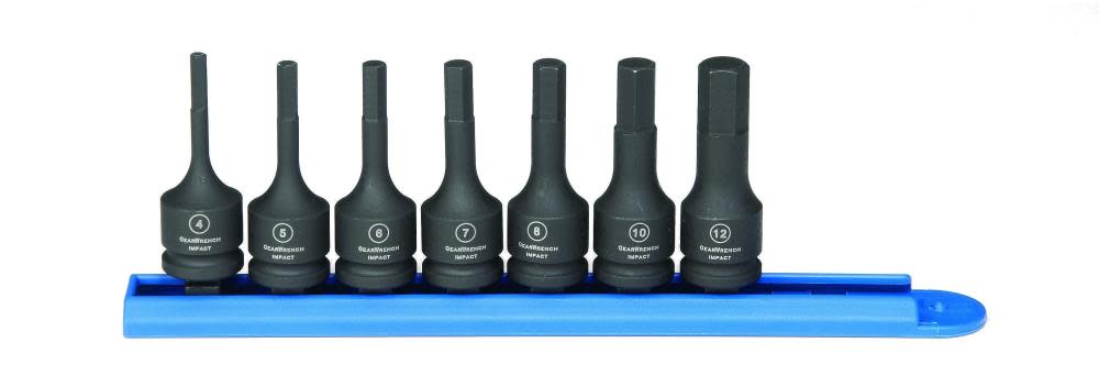 

GEARWRENCH Hex Bit Impact Socket Set 7 pc 3/8 In Drive Metric