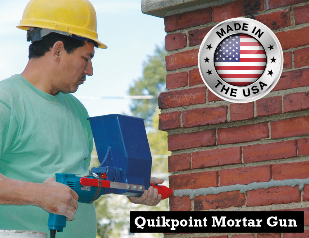 Quikpoint 3600 Mortar Gun with Black Decker DR250 3 8in Drill 3600QP Acme Tools