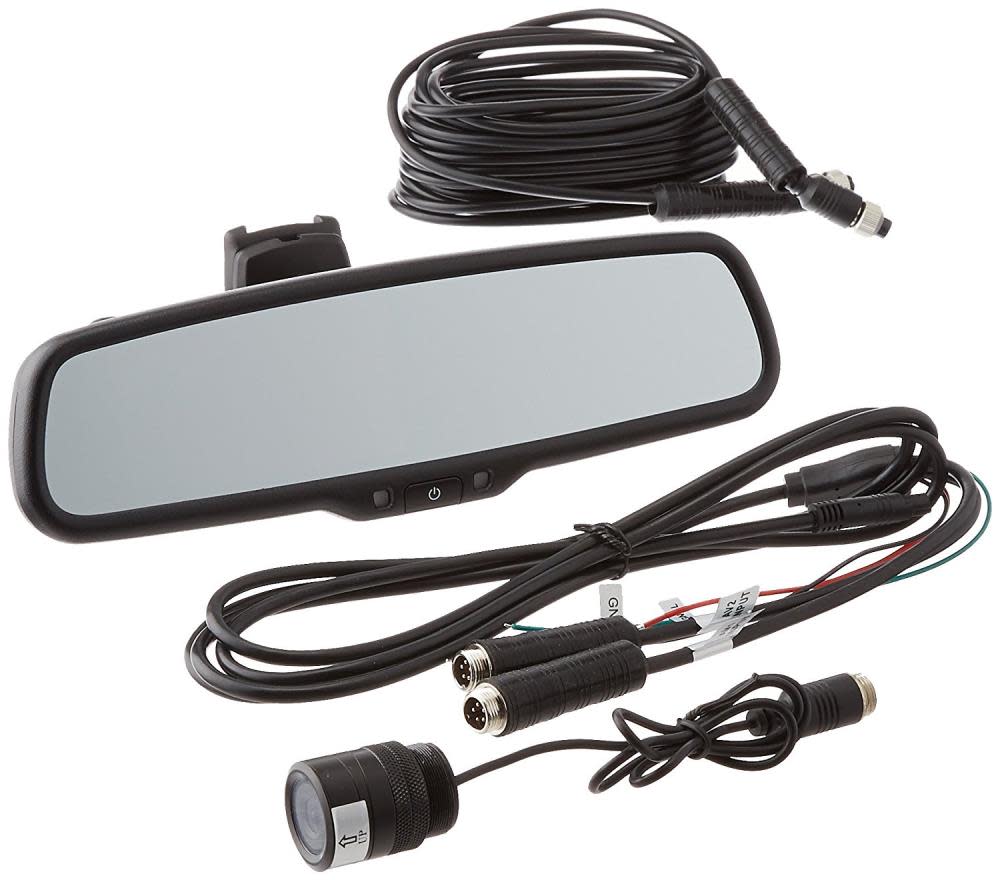 Rear View Safety Backup Camera System with Flush Mount Camera and Mirror Monitor -  RVS-772718