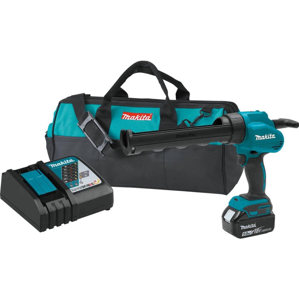 

Makita 18 Volt Lithium-Ion Cordless 10 oz Caulk and Adhesive Gun Kit 5.0 Ah