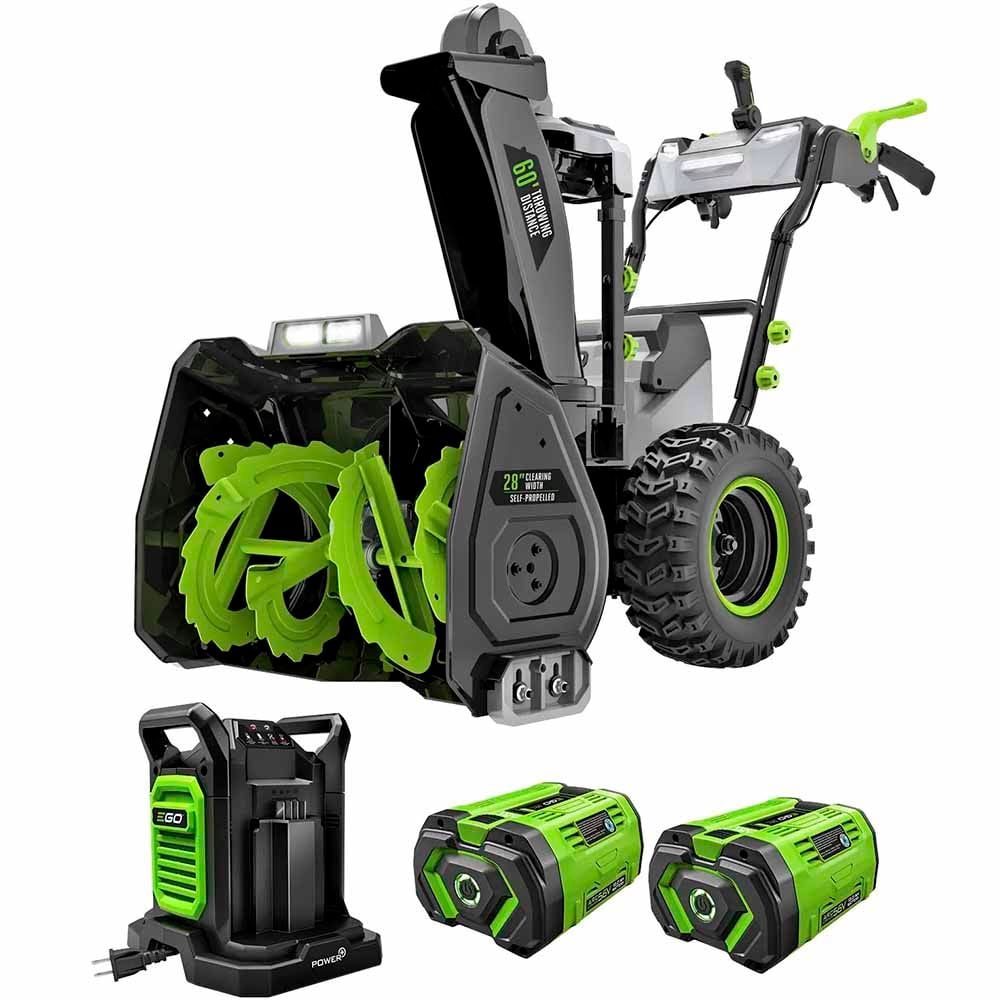 EGO 28 in Snow Blower Kit Self-Propelled 2-Stage with Two 12Ah Batteries