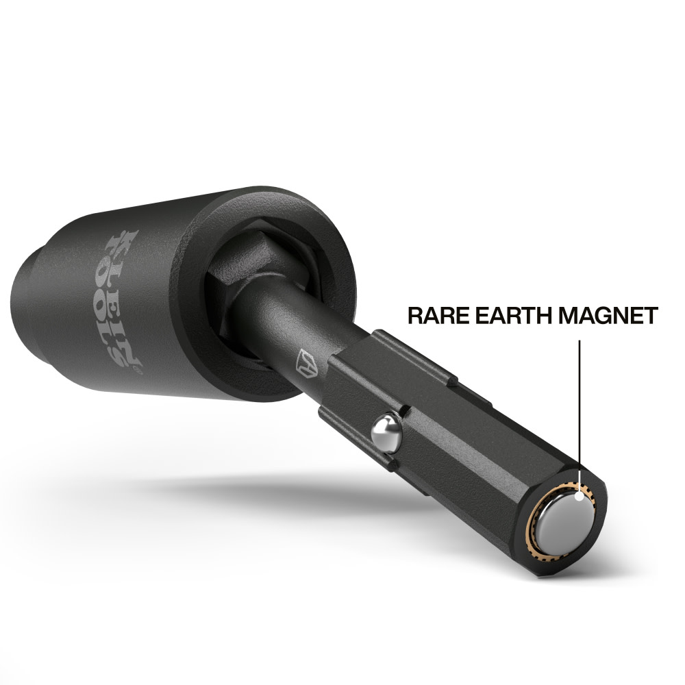 Klein Tools Impact Flip Socket With Swivel Adapter, 3 Pieces