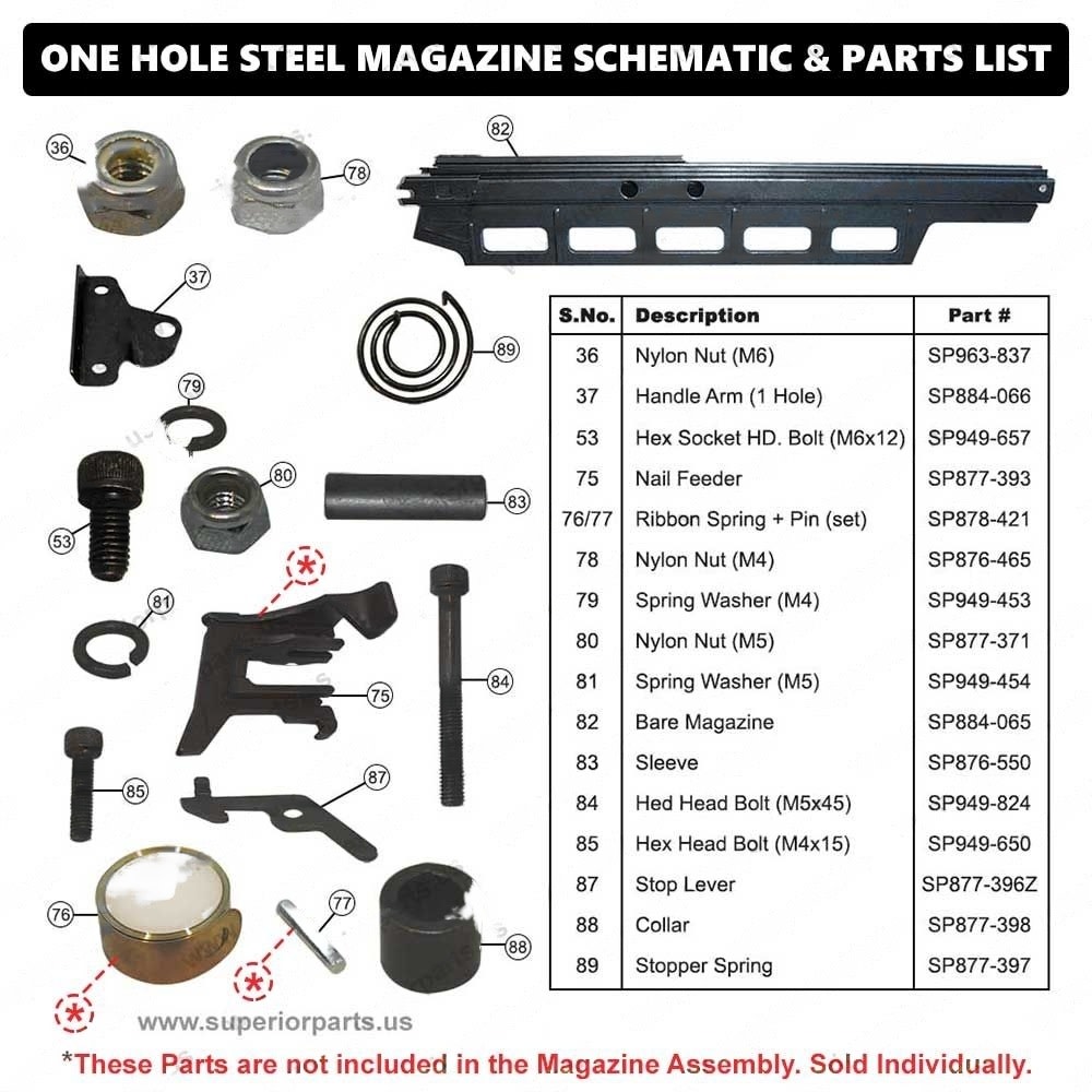 Superior Parts SP 885-827AB Aluminum Magazine Assembly