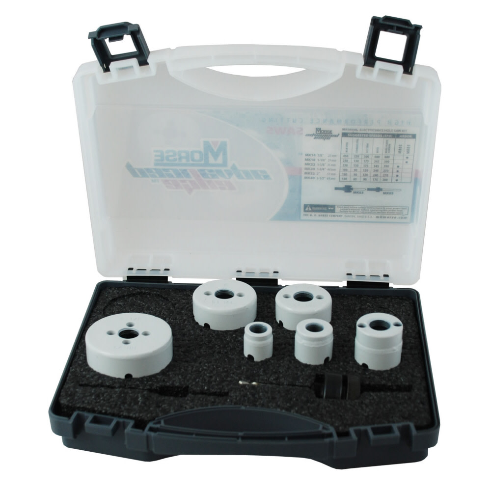 MK Morse 8pc Electricians Hole Saw Kit
