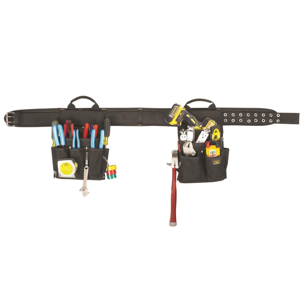 20 Pocket 3 Piece Electrical Combo Easy Carry Handle Design Tool Belt for sale online 
