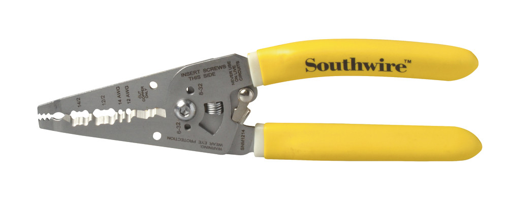 Southwire Wire Stripper Cutter 12 14 AWG Ergonomic Handles NM