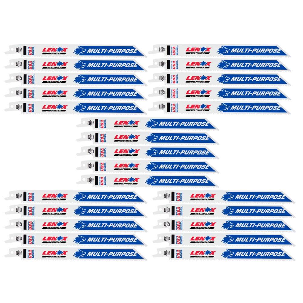 

Lenox Reciprocating Saw Blade B810R 8" X 3/4" X .050" X 10 TPI 25pk