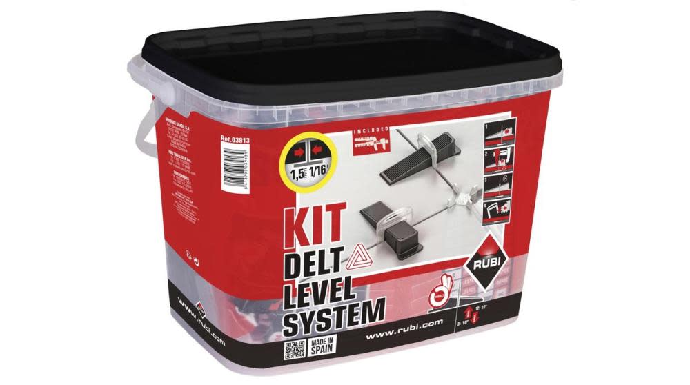 

Rubi Tools Kit Delta Leveling System 1/16" Clips with Fast Fix Pliers