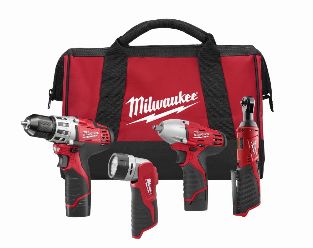 

Milwaukee M12 Cordless Lithium-Ion 4 Tool Combo Kit