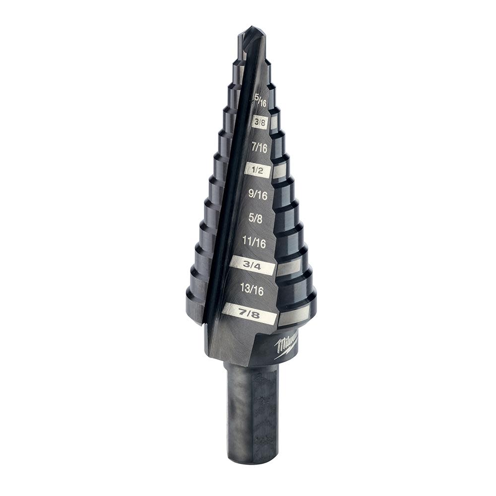 

Milwaukee #4 Step Drill Bit 3/16 in. - 7/8 in. x 1/16 in.