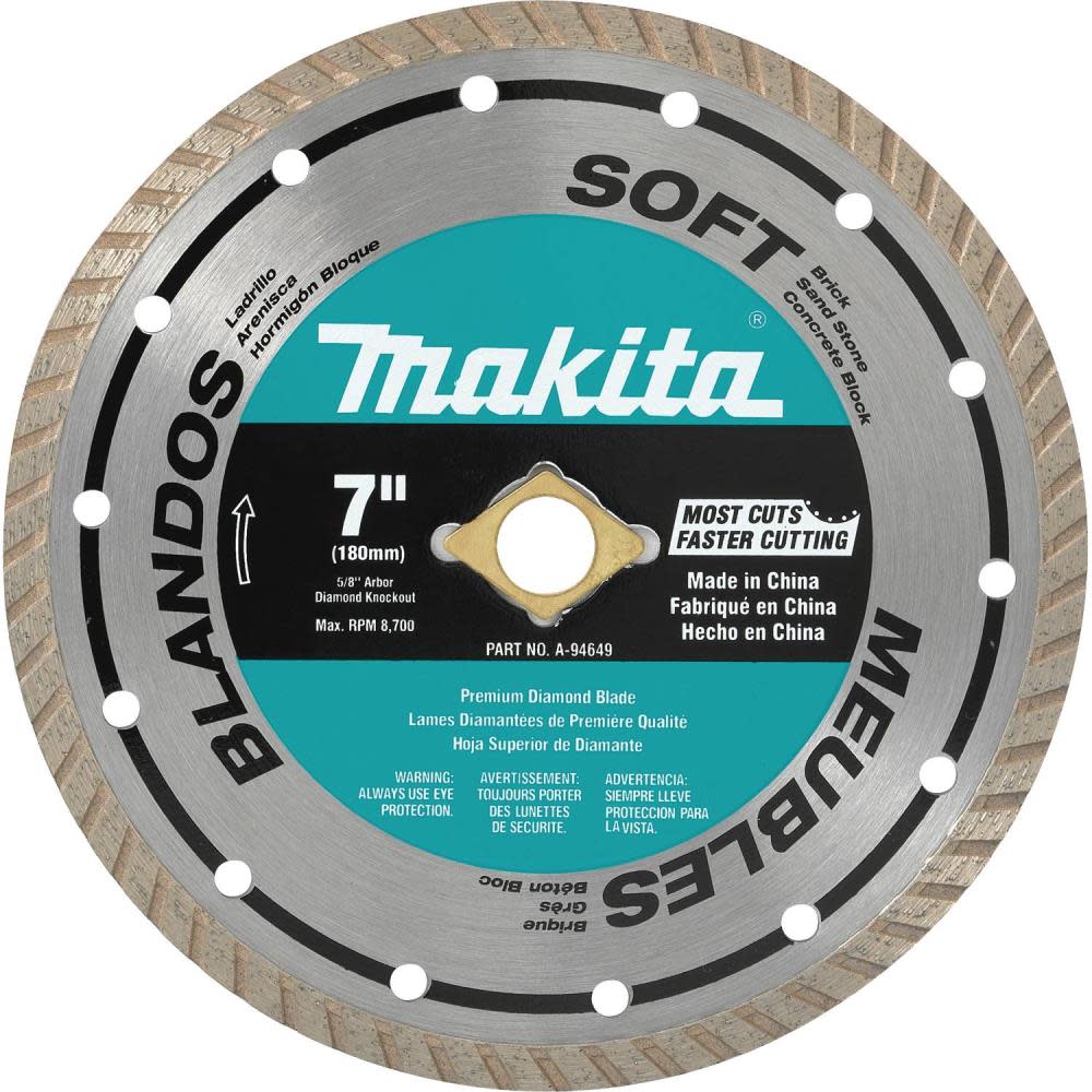 

Makita 7" Diamond Blade Turbo Soft Material