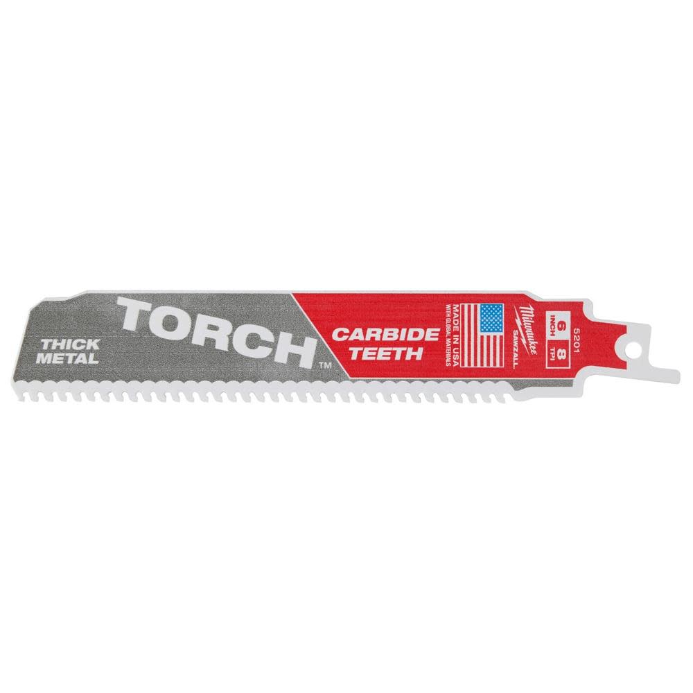 Milwaukee 6inch 8TPI The TORCH Carbide Teeth SAWZALL Blade 1PK