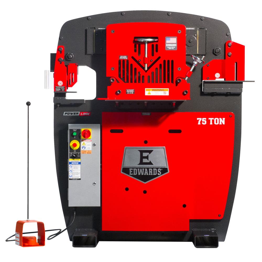 

Edwards 75 Ton Ironworker 3 Phase 460v with PowerLink System