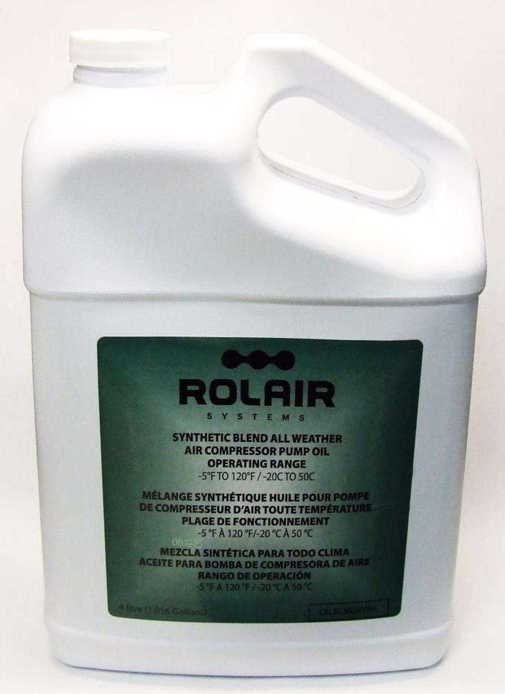

Rolair 1 Gallon (Bottle) All-Weather Synthetic-Blend Air Compressor Oil