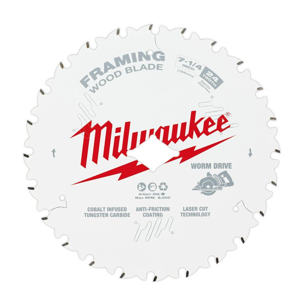 

Milwaukee 7-1/4" 24T Worm Drive Framing Contractor Pack (25PK)