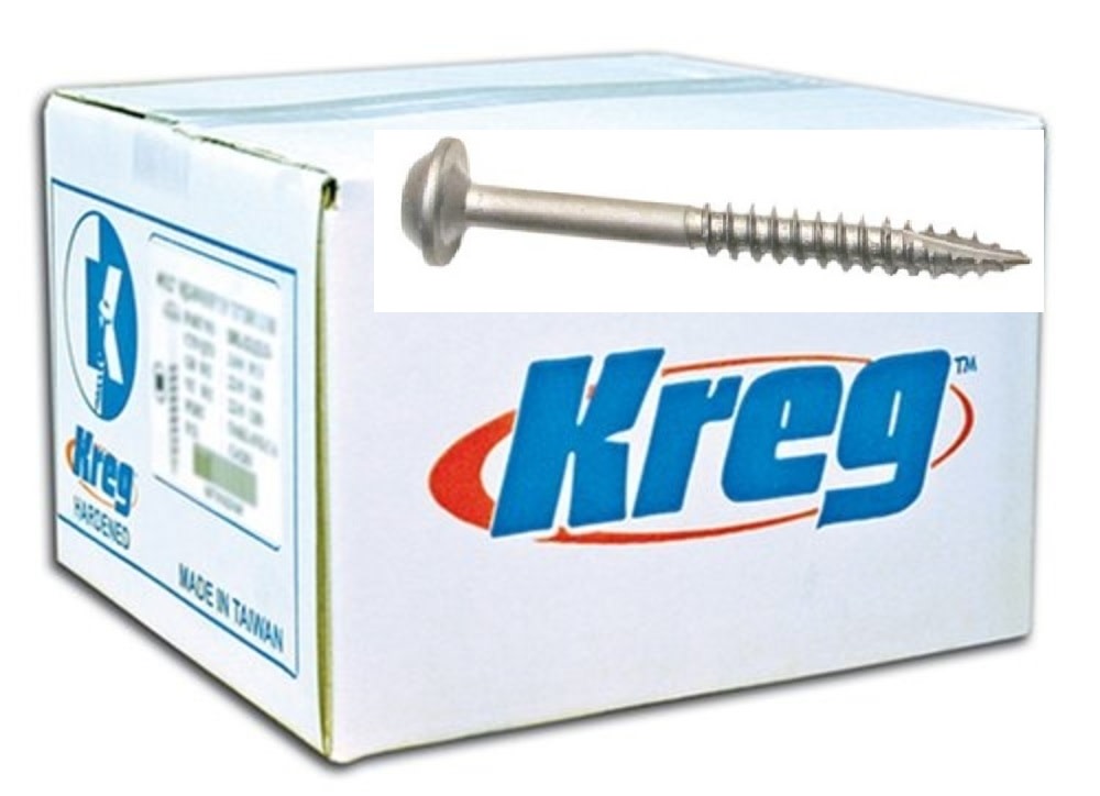 Vis à trous de poche 32 mm Revêtu de Zinc Maxi-Loc, Filetage fin - KREG - SML-F125 Vis à trous de poche 32 mm Revêtu de Zinc Maxi-Loc, Filetage fin - KREG - SML-F125