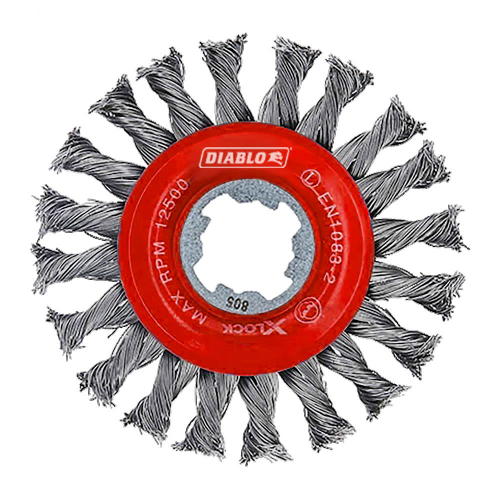 

Diablo Tools 4 in. X-LOCK Stainless Steel Full Cable Twist Wheel