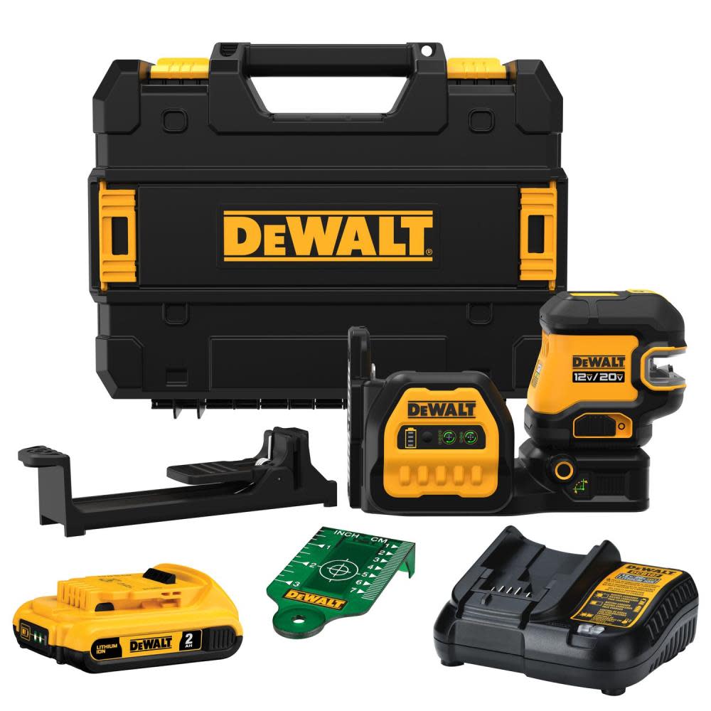 DEWALT 20V MAX 5 Spot Green Line Laser Cordless Kit DCLE34520G from DEWALT Acme Tools