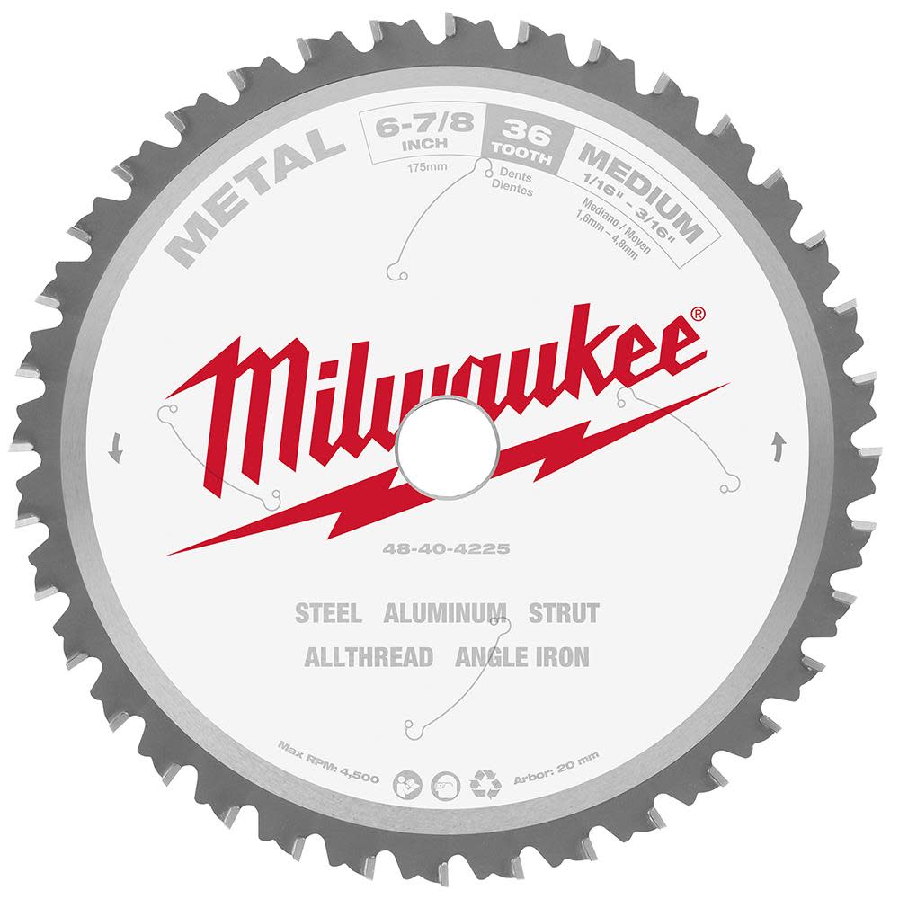 

Milwaukee 6 7/8" Circular Saw Blade Metal Cutting