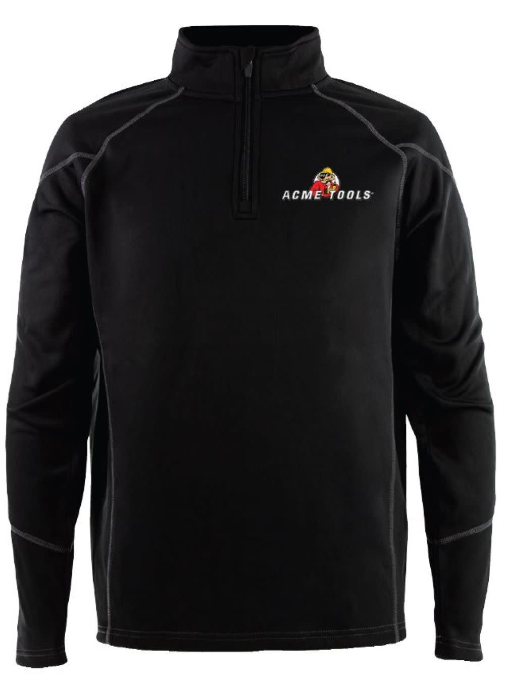 ACME TOOLS Pullover 1/4 Zip Fleece Black Medium
