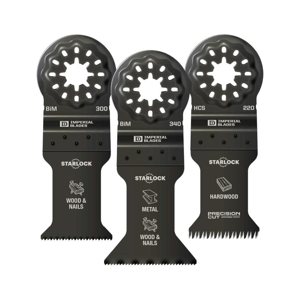 

Imperial Blades IBSLV-3 Starlock Standard All-Purpose Variety Pack 3PC