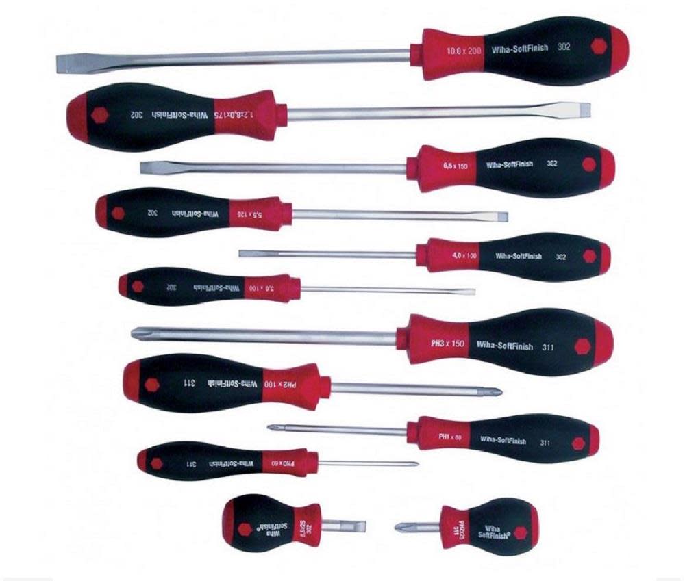 SoftFinish Slotted & Phillips Screwdriver Set, 12 Piece - 30297 - By Brand  sku 30297