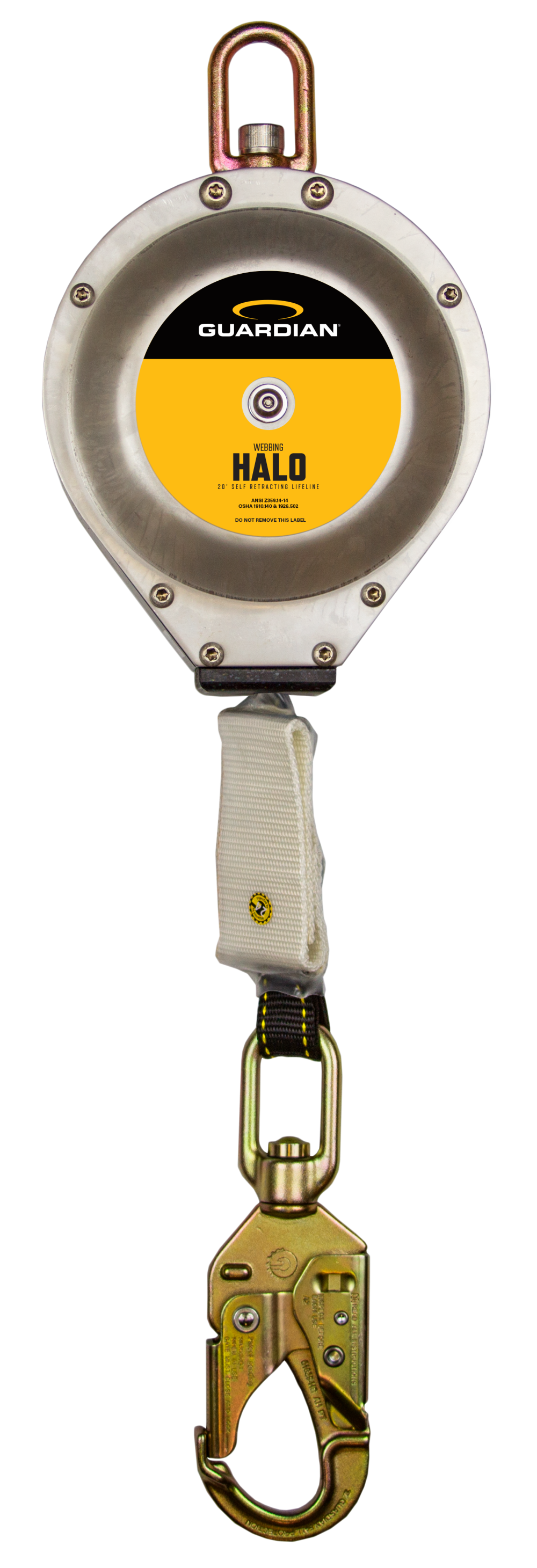 

Guardian Fall Protection Halo 20' Self Retracting Lifeline with Steel Snap