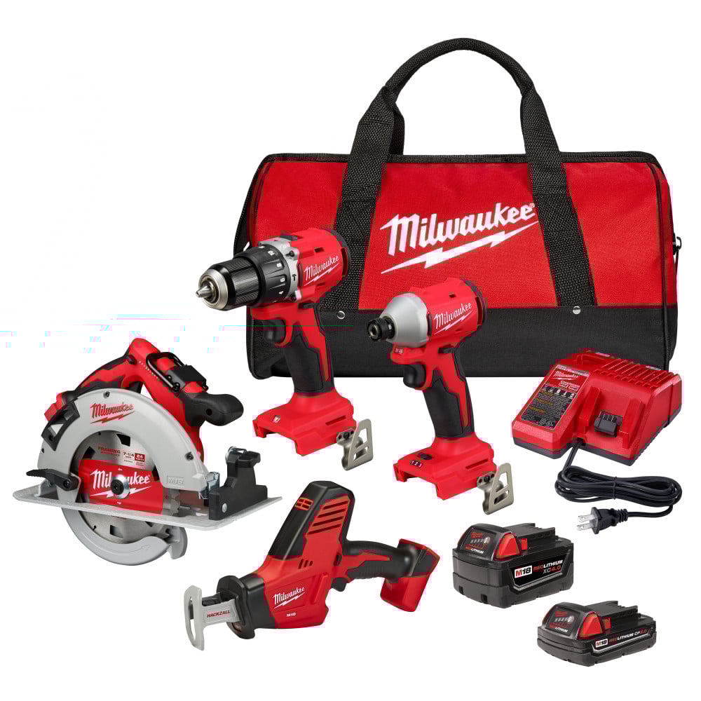 Milwaukee M18 4-Tool Combo Kit 3693-24CX - Acme Tools