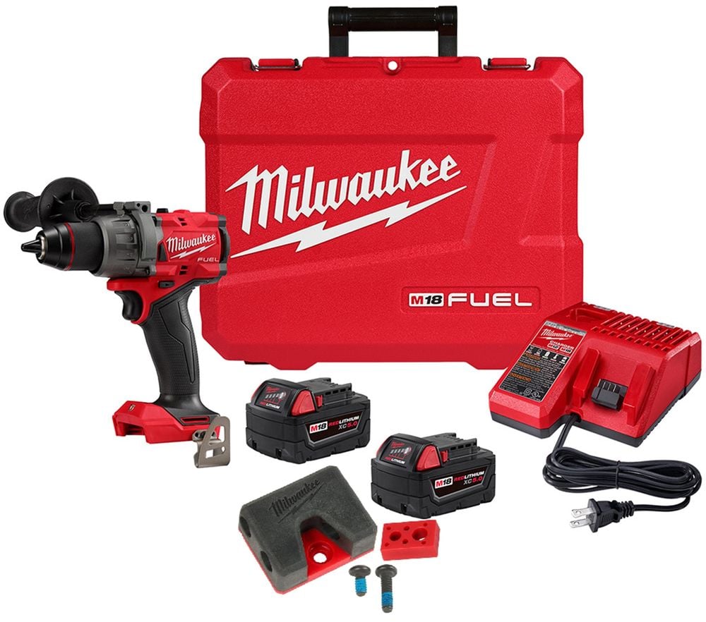 Milwaukee M18 FUEL 1/2 Inch Drill/Driver Kit & Bit Holder Accessory Bundle