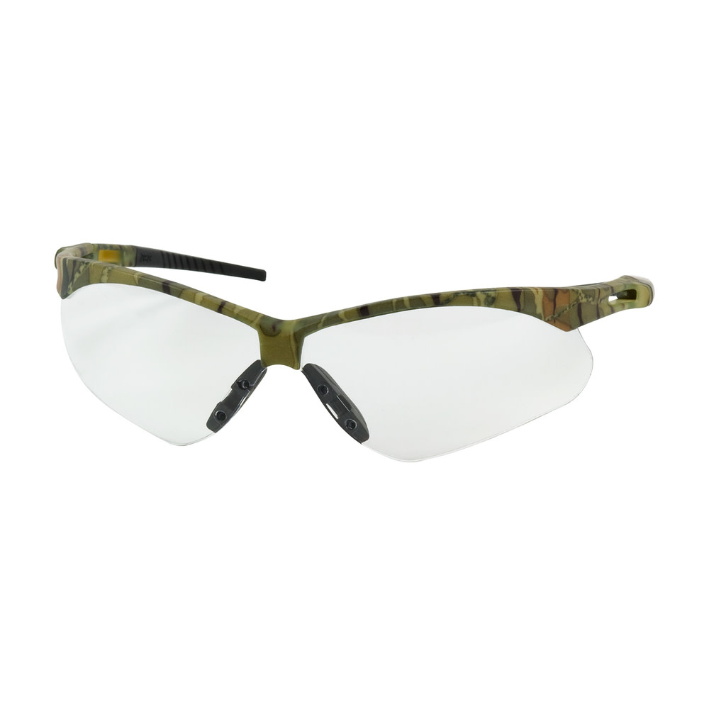 

Protective Industrial Products Anser Semi-Rimless Safety Glasses with Camouflage Frame Clear Lens and Anti-Scratch Coating Including Neck Cord
