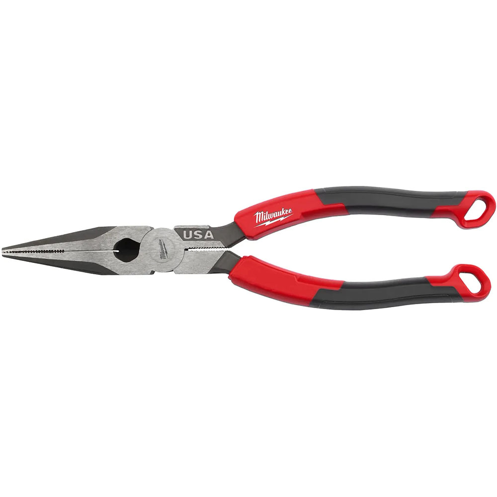 Milwaukee 8inch Long Nose Comfort Grip Pliers (USA) MT555 - Acme Tools