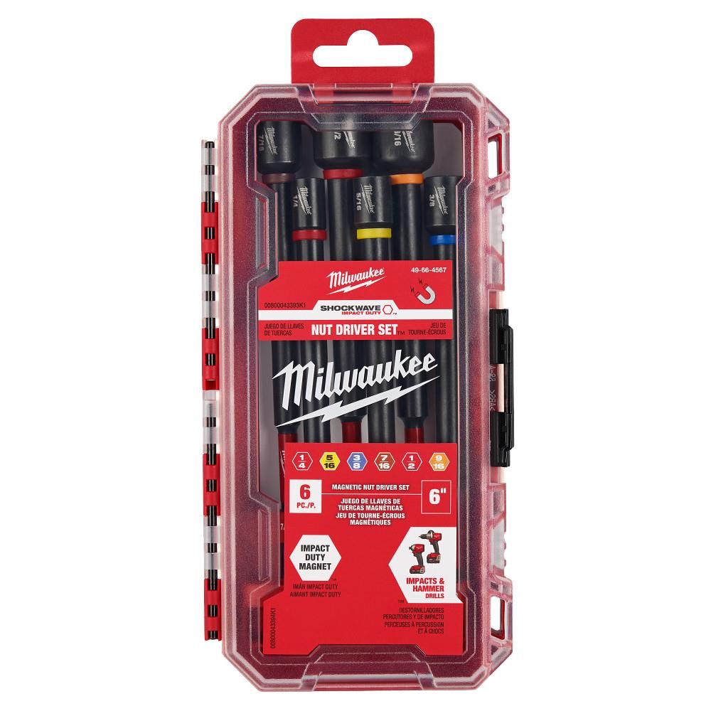 Milwaukee Shockwave Magnetic Nut Driver Set – 5/16" X 1-7/8", 10 Pack - View #6