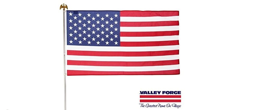 アンティーク雑貨 American flag valley forge made in USA Amazon.com : Valley Forge, American Flag, Cotton, 3' x 5