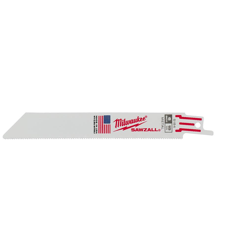 

Milwaukee 6 in. 18TPI SAWZALL Blade 5PK