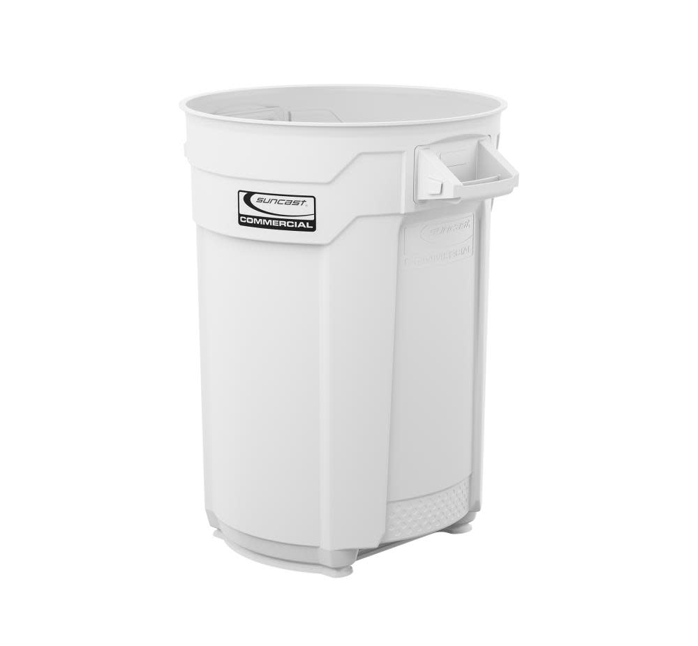 

Suncast Plastic Utility Trash Can - 44 Gallon White