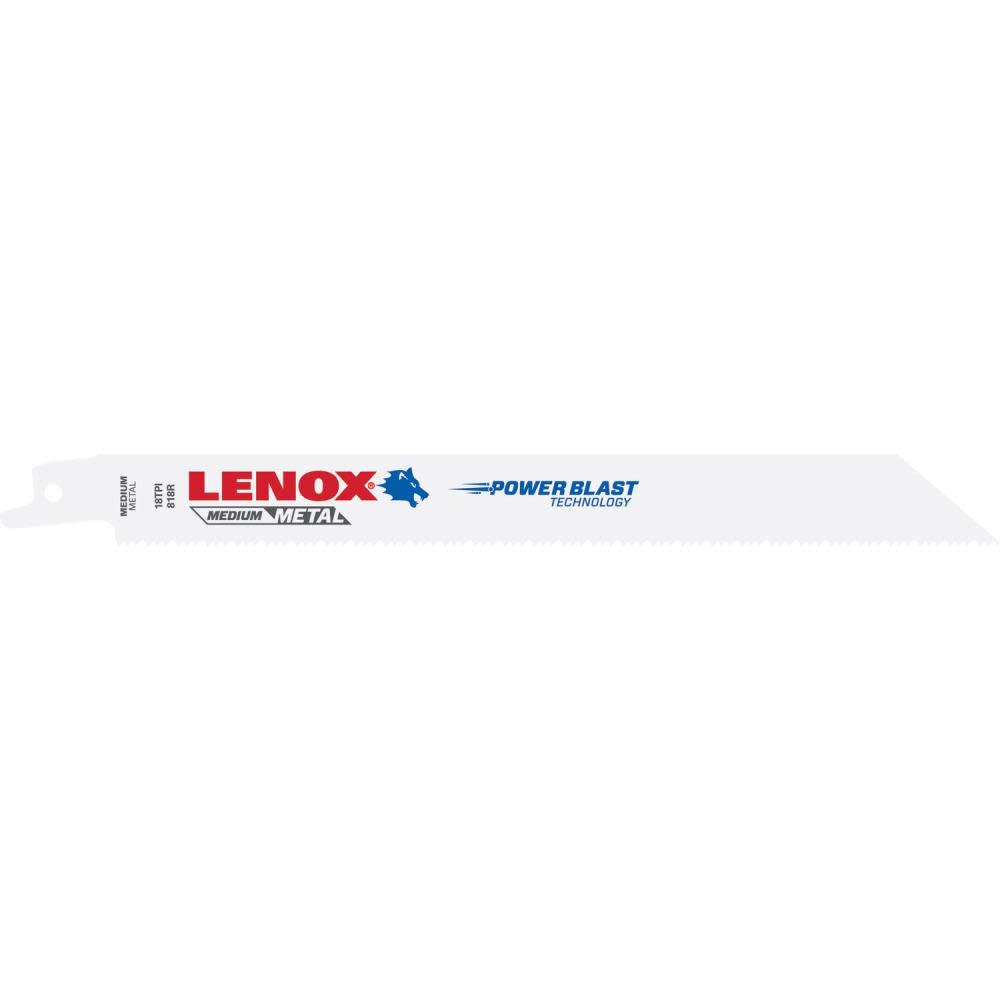 

Lenox Reciprocating Saw Blade B818R 8" X 3/4" X .035" X 18 TPI 25pk