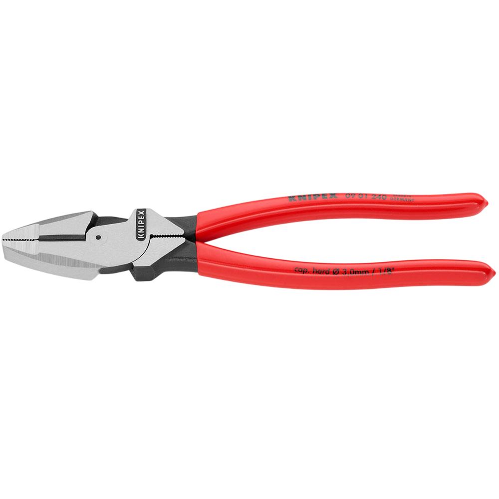 Knipex Linemans Pliers Plastic Coated Handle 240mm 09 01 240 SBA