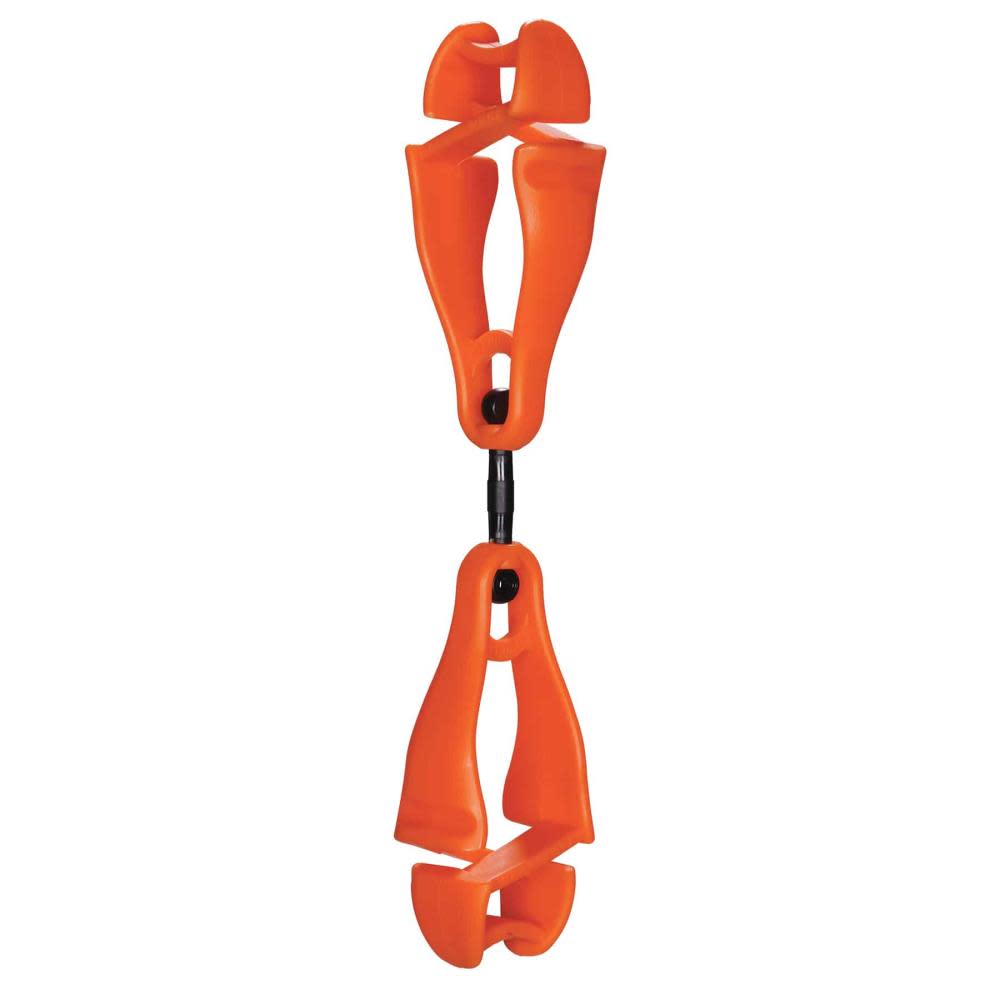

Ergodyne 3420 Swiveling Glove Clip Holder Dual Clips Orange